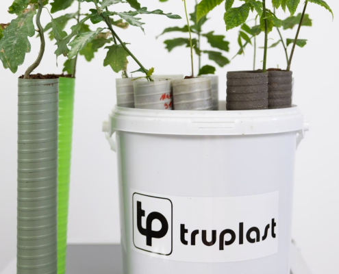QJ4A1996 Pflanzen im Truplast-Eimer auf Koffer - Kopie